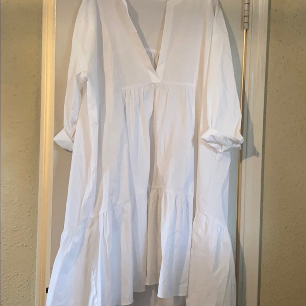 High low white dress